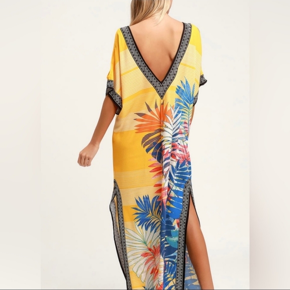 💙Lulu's Totally Tropical Kaftan Maxi Dress💙 - Picture 2 of 11